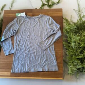 NEW West Loop Cotton Thermal Top Gray Tencel Small Medium